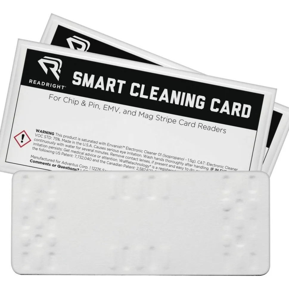 Read Right Smart Cleaning Card - For Multipurpose - White - 10 / Pack