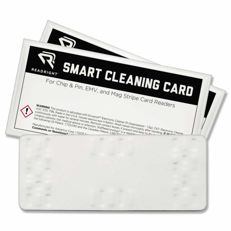 Read Right Smart Cleaning Card - For Multipurpose - White - 10 / Pack