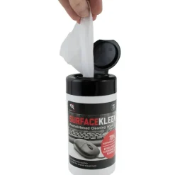 Read Right SurfaceKleen Premoistened Alcohol Cleaning Wipes, 6.38 x 5.4, Tub, Unscented, White, 75/Pack