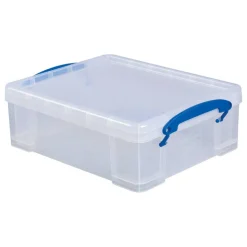 Really Useful Box Plastic Storage Container, 8.1 Liters, 14" x 11" x 5", Clear