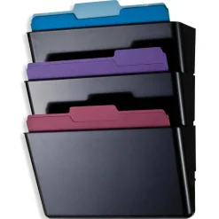 30% Recycled Wall Files, Letter Size, Black, Pack Of 3