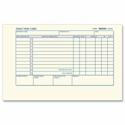 Rediform Daily Time Clock Card Pads, For Daily Time/2-Page, 4.25