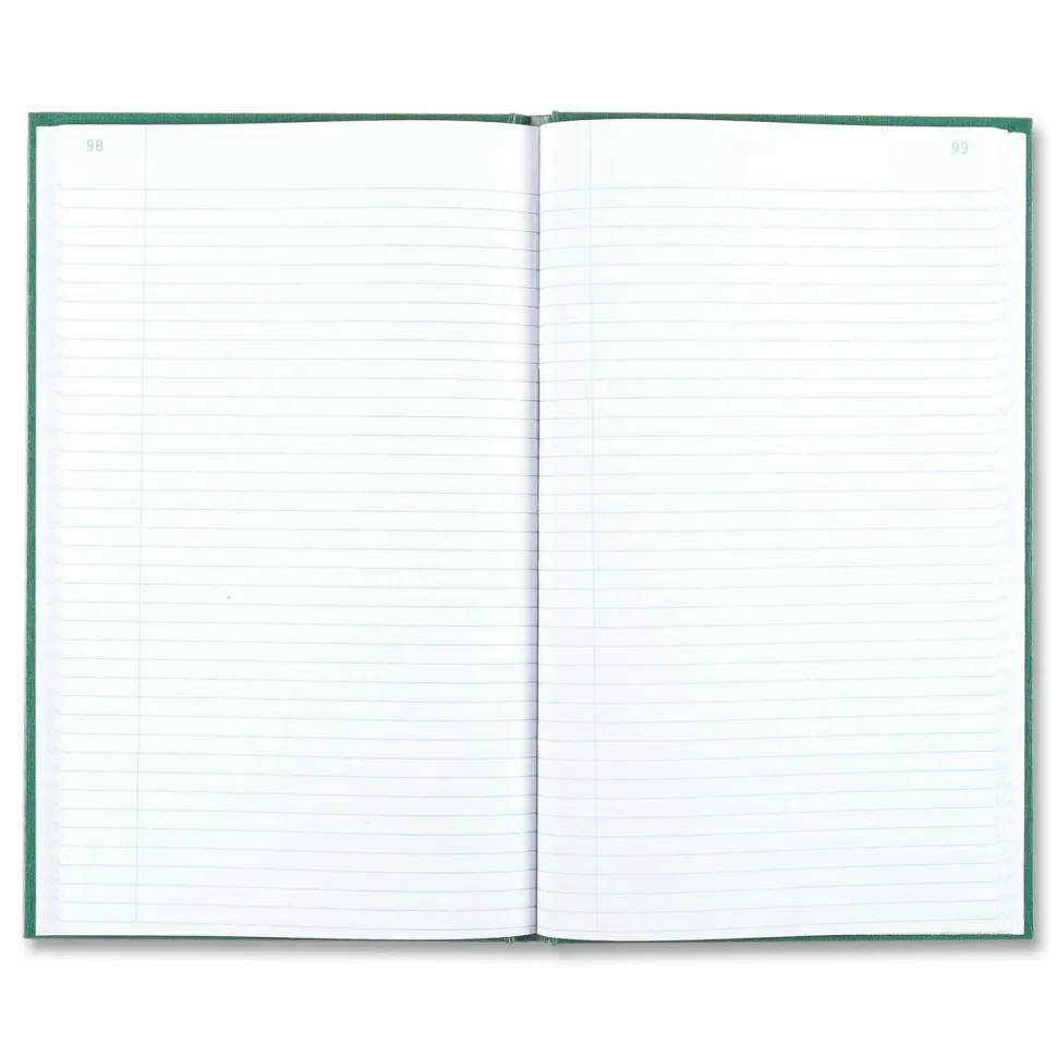 Rediform Emerald Series Account Book, 7 1/4" x 12 1/4", 150 Sheets, 50% Recycled, Green