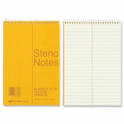 Rediform Eye-ease Steno Notebook - 80 Sheets - Wire Bound - Gregg Ruled - 16 lb Basis Weight - 6