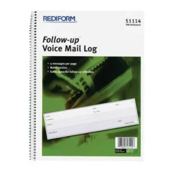 Rediform Follow-Up Voice Mail Log Book, 8