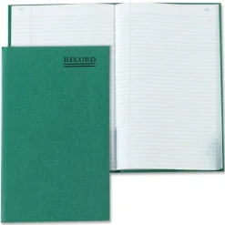 Rediform Green Cover Record Account Book - 200 Sheet(s) - Gummed - 6.25" x 9.62" Sheet Size - Green - White Sheet(s) - Green Cover - Recycled - 1 Each
