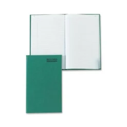 Rediform Green Cover Record Account Book - 200 Sheet(s) - Gummed - 6.25