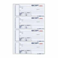 Rediform Hardbound Numbered Money Receipt Books - 200 Sheet(s) - 3 Part - Carbonless Copy - 2.75