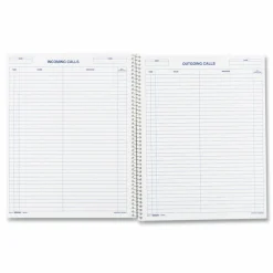 Rediform Incoming/Outgoing Call Register Book, 100 Sheets, 8 1/2" x 11"
