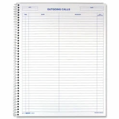 Rediform Incoming/Outgoing Call Register Book, 100 Sheets, 8 1/2