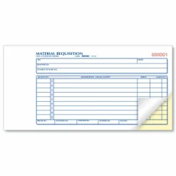 Rediform Material Requisition Purchasing Forms - 50 Sheet(s) - 2 PartCarbonless Copy - 7 7/8"x4 1/4" Sheet Size - White, Yellow - Black Print Color