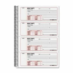 Rediform Money Receipt Book - 300 Sheet(s) - Wire Bound - 2 Part - Carbonless Copy - 7 5/8"x11" Sheet Size - 8L810