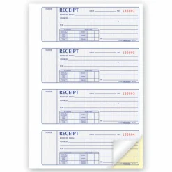 Rediform MRediform Money Receipt Collection Forms, 2-Part, Carbonless, 7" x 2 3/4", Set Of 400