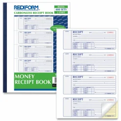 Rediform MRediform Money Receipt Collection Forms, 2-Part, Carbonless, 7" x 2 3/4", Set Of 400