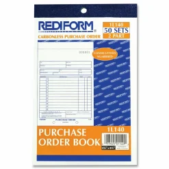 Rediform 2-part Carbonless Purchase Order Book - 50 Sheet(s) - 2 Part - Carbonless Copy - 5.50