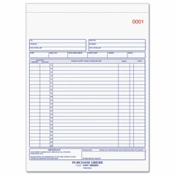 Rediform Purchase Order Book, 17 Lines, Three-Part Carbonless, 8.5 x 11, 50 Forms Total