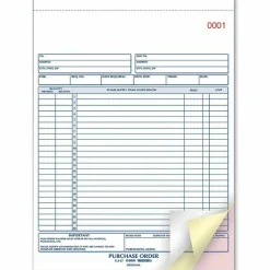 Rediform Purchase Order Book, 17 Lines, Three-Part Carbonless, 8.5 x 11, 50 Forms Total