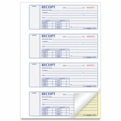 Rediform Receipt Money Collection Forms - 200 Sheet(s) - Book Bound - 2 Part - Carbonless Copy - 7