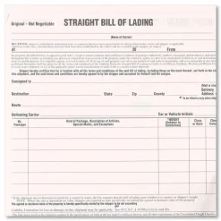 Rediform Snap-A-Way Bill of Lading Forms - 3 Part - Carbonless Copy - 8.50" x 7" Sheet Size - 2 x Holes - White Sheet(s) - Black Print Color - 250 / Pack