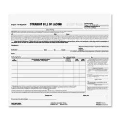 Rediform Snap-A-Way Bill of Lading Forms - 3 Part - Carbonless Copy - 8.50" x 7" Sheet Size - 2 x Holes - White Sheet(s) - Black Print Color - 250 / Pack