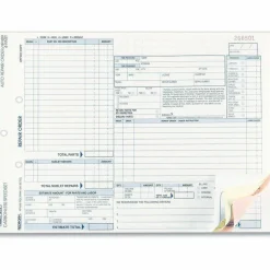 Rediform Speediset Four-Part Auto Repair Form, Four-Part Carbonless, 11 x 8.5, 50 Forms Total