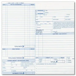 Rediform Speediset Four-Part Auto Repair Form, Four-Part Carbonless, 11 x 8.5, 50 Forms Total