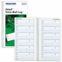 Rediform Voice Mail Log Book, 5 5/8