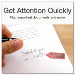Redi-Tag Dispenser Refills, "Please Sign & Return," 1 3/4" x 9/16", Red, 120 Flags Per Pad, Box Of 6 Pads