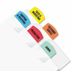 Redi-Tag Laser and Inkjet Printable Index Tabs, 1/5-Cut, Assorted Colors, 1.13" Wide, 375/Pack