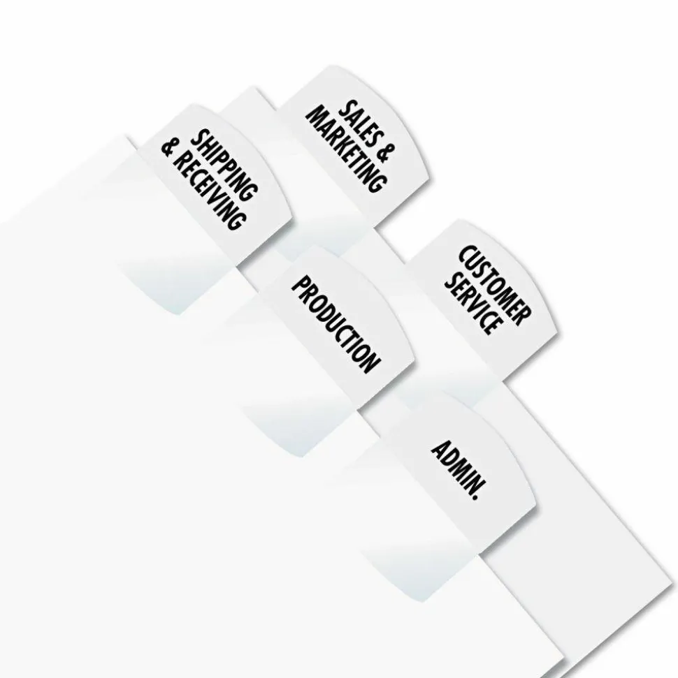 Redi-Tag Laser Index Tabs, 1 1/8" x 1 1/4", White, Pack Of 375