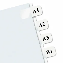 Redi-Tag Laser Printable Index Tabs, 1/12-Cut, White, 0.44