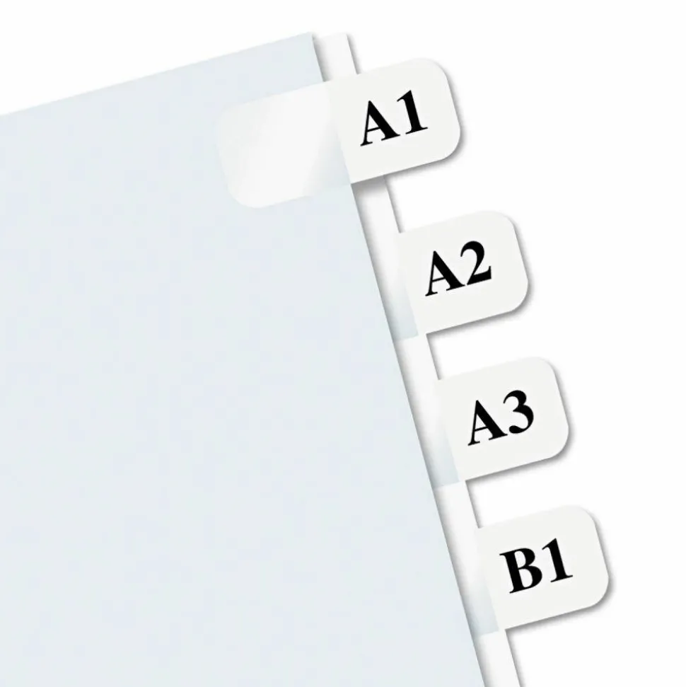 Redi-Tag Laser Printable Index Tabs, 1/12-Cut, White, 0.44" Wide, 675/Pack