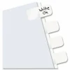 Redi-Tag Permanent Index Tabs, Blank, White, Pack Of 12