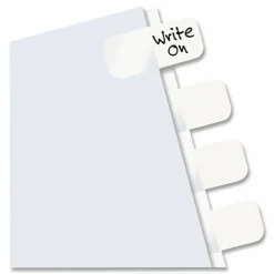 Redi-Tag Permanent Index Tabs, Blank, White, Pack Of 12