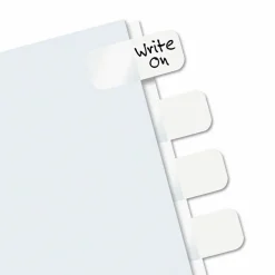 Redi-Tag Permanent Index Tabs, Blank, White, Pack Of 12