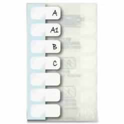 Redi-Tag Permanent Index Tabs, Blank, White, Pack Of 12