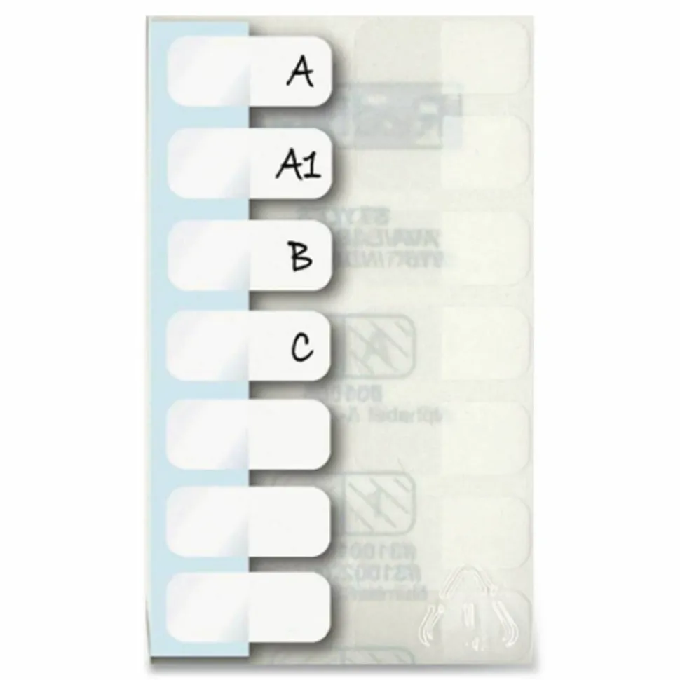 Redi-Tag Permanent Index Tabs, Blank, White, Pack Of 12