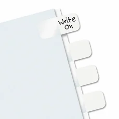 Redi-Tag Permanent Index Tabs, Blank, White, Pack Of 104 Tabs