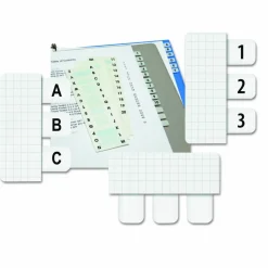 Redi-Tag Permanent Index Tabs, Alphabetical A-Z, Side, White, 4 Sets, Pack Of 104 Tabs