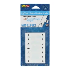 Redi-Tag Permanent Index Tabs, Alphabetical A-Z, Side, White, 4 Sets, Pack Of 104 Tabs