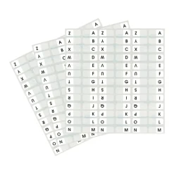 Redi-Tag Permanent Index Tabs, Alphabetical A-Z, Side, White, 4 Sets, Pack Of 104 Tabs