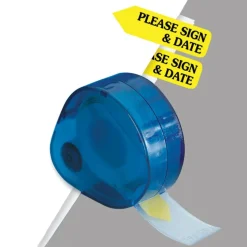 Redi-Tag Preprinted Signature Flags In Dispenser, PLEASE SIGN & DATE, Yellow