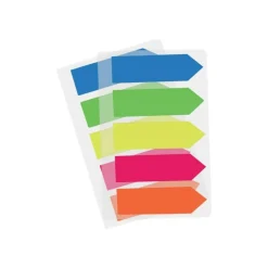 Redi-Tag SeeNotes Transparent-Film Arrow Page Flags, Assorted Colors, 50/Pad, 5 Pads