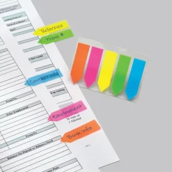Redi-Tag SeeNotes Transparent-Film Arrow Page Flags, Assorted Colors, 50/Pad, 5 Pads