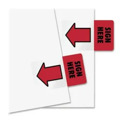 Redi-Tag Sign Here Red Arrow Page Flags - 50 - 1