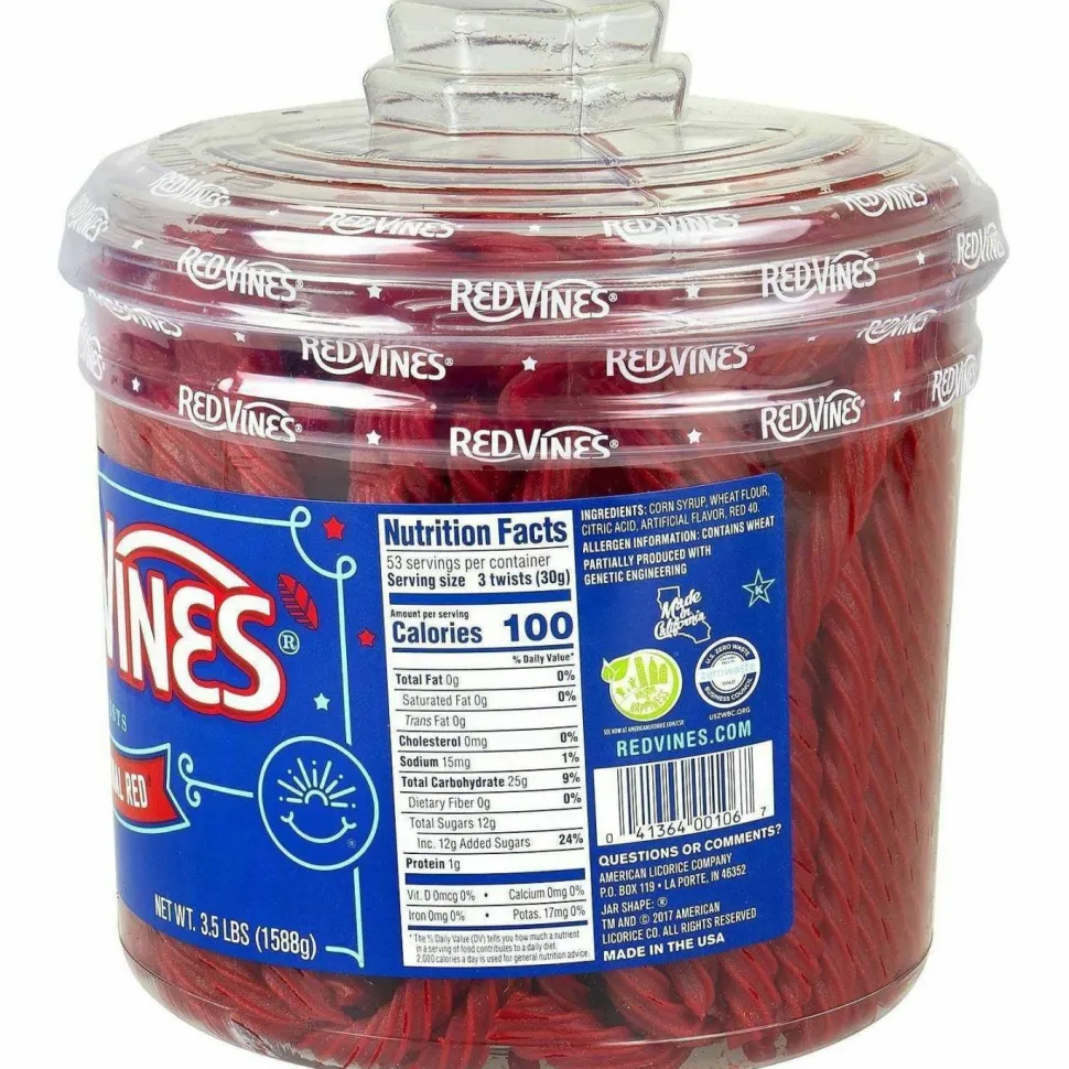 Red Vines Original Red Twists, 3.5 lb Tub