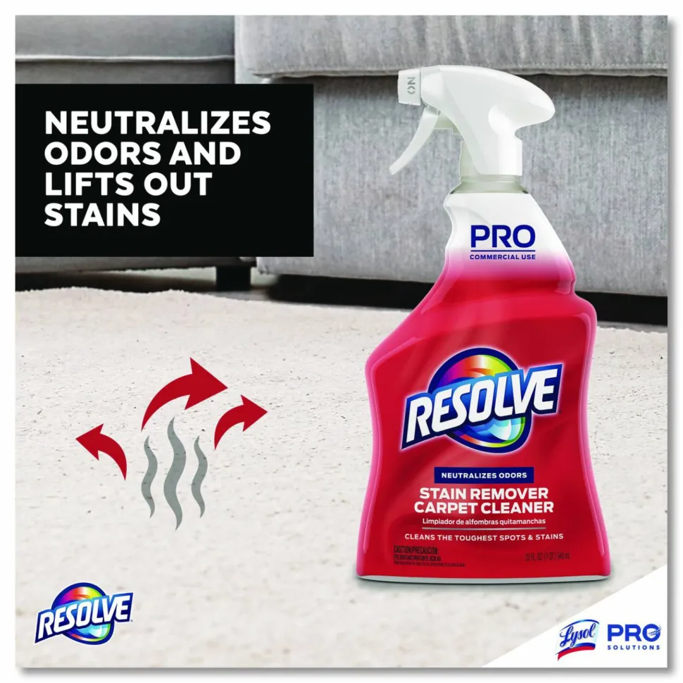 Resolve Professional Carpet Spot Cleaner, 32 Oz Bottle, Case Of 12