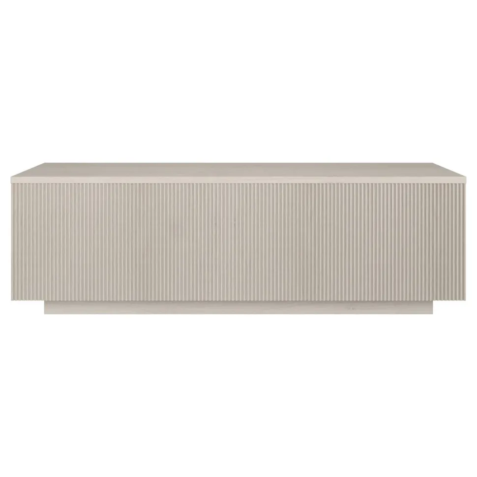 Reyes 48" Wide Rectangular Coffee Table in Alder White