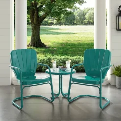 Ridgeland 3Pc Outdoor Metal Armchair Set