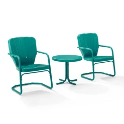 Ridgeland 3Pc Outdoor Metal Armchair Set